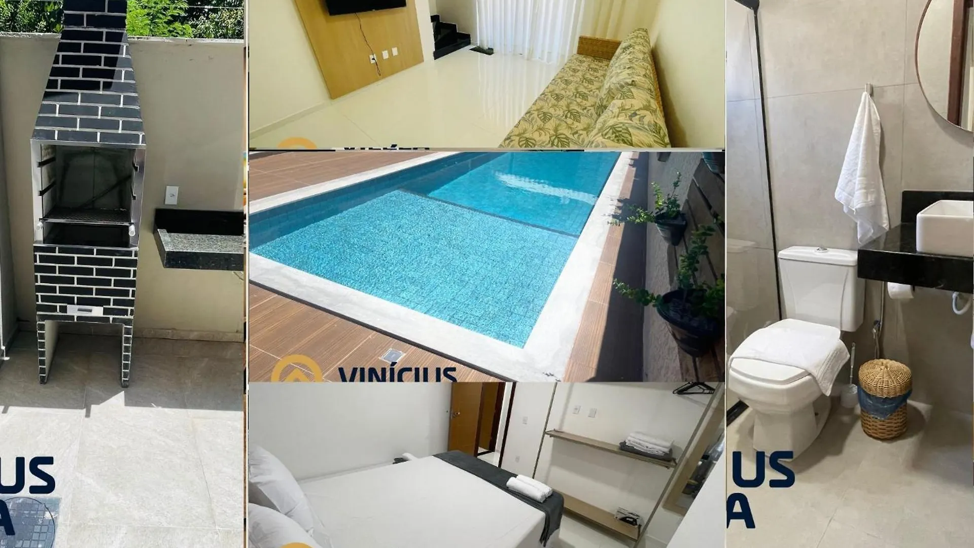 Casas Duplex Todas Com 3 Suiites Ambas Com Ar Condicionado, Varanda, Internet E Churrasqueira Privativa No Residencial Jardins De Taperpua 2 Codominio A Poucos Metros Da Praia De Taperapua, Com Piscina E Area Gourmet. Porto Seguro Tatil Evi
